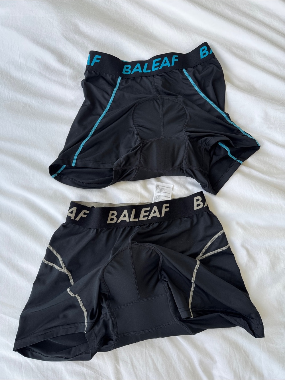Baleaf 2 Pair Mens Size Large Black Padded Bike Cycling Biking Triathlon Shorts